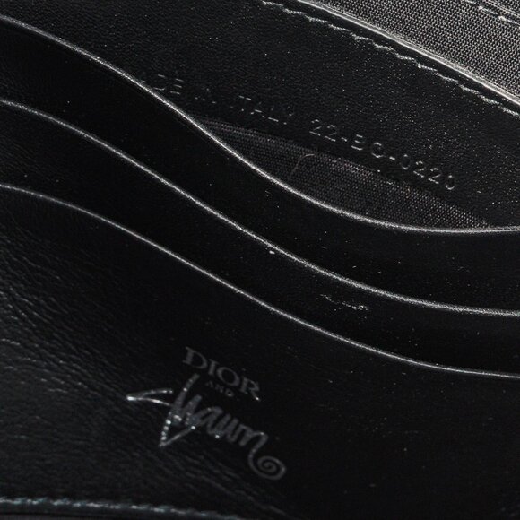 Dior X Shawn Stussy AW/20 Black Pebbled Leather Large Clutch - Picture 10 of 10